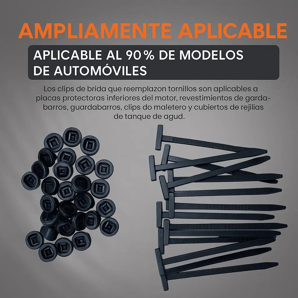 Hebillas Universales de Nailon Ultra Resistentes — Ajusta, Repara y Asegura en Segundos (Paquete x50 Unidades)