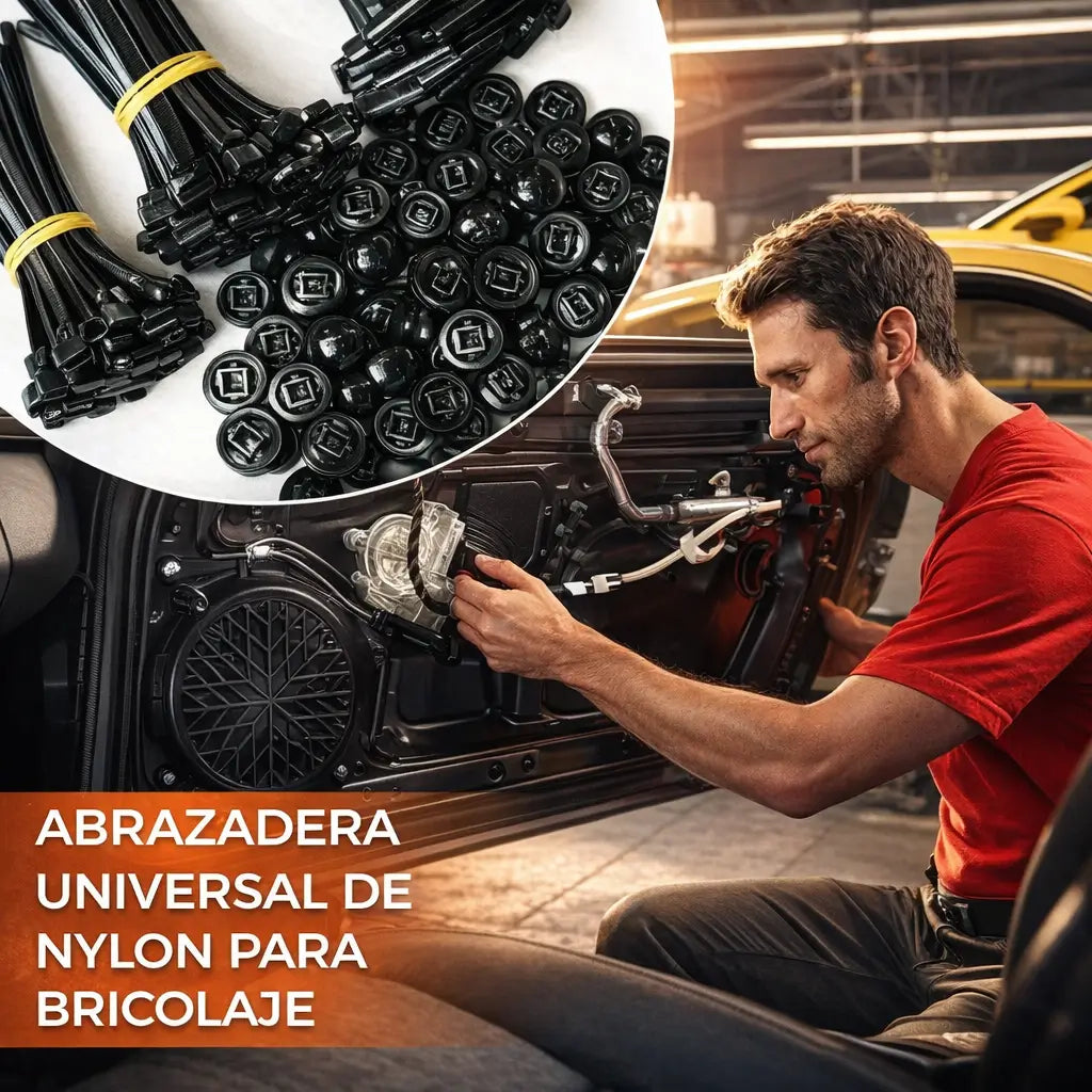 Hebillas Universales de Nailon Ultra Resistentes — Ajusta, Repara y Asegura en Segundos (Paquete x50 Unidades)