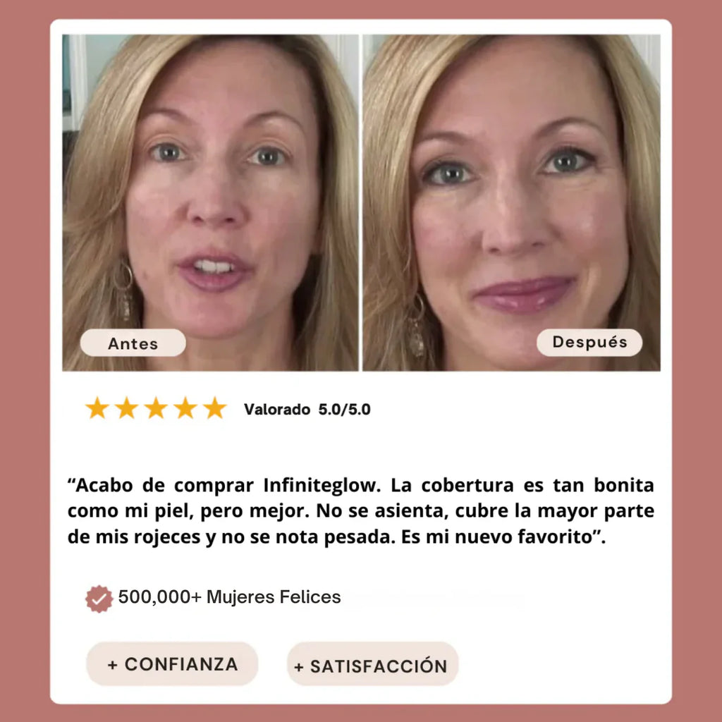 Base de Maquillaje 4 en 1 con SPF 50 – Maquillaje, Hidratación, se Adapta a tu Tono de Piel (Gratis Polvo Sheglam)