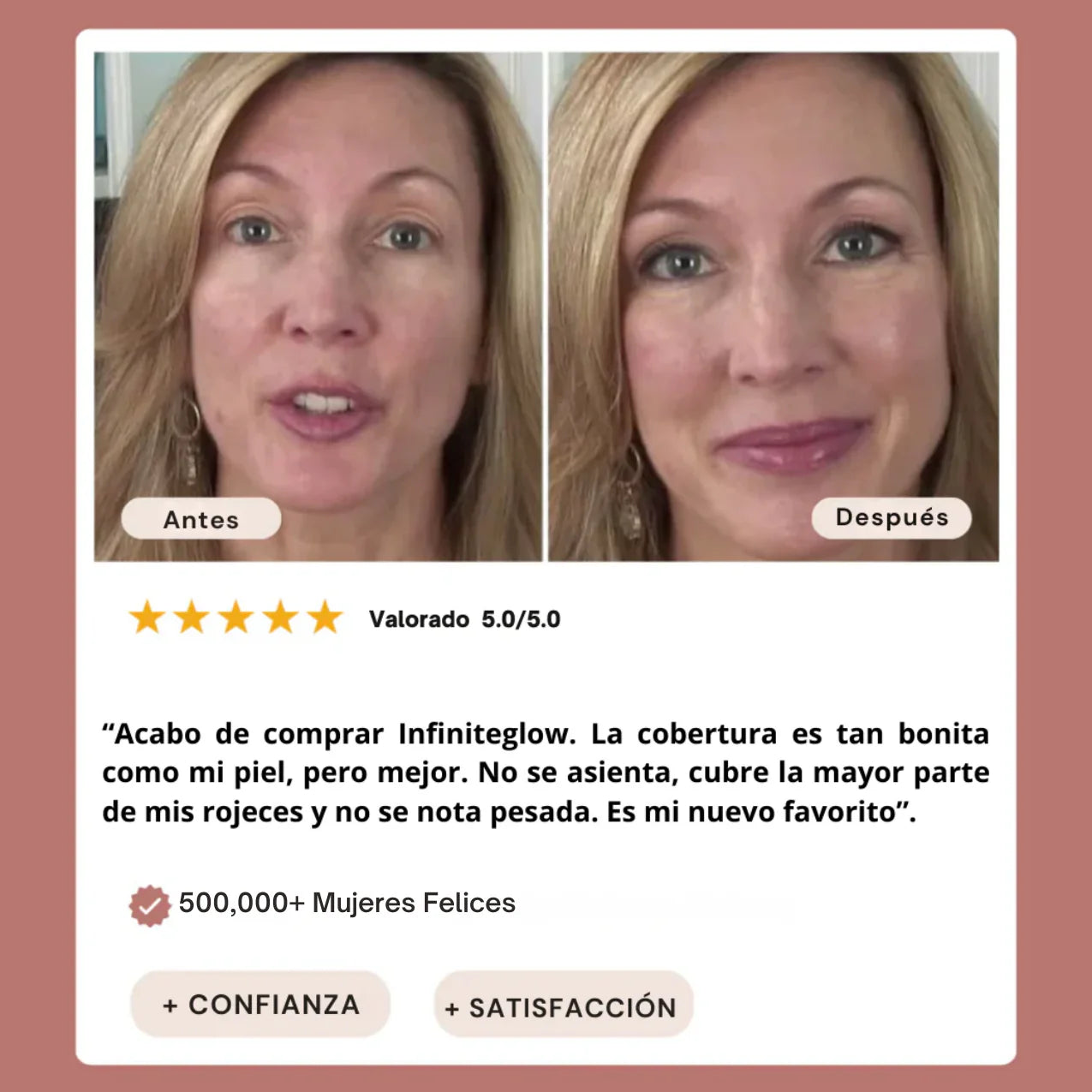 Base de Maquillaje 4 en 1 con SPF 50 – Maquillaje, Hidratación, se Adapta a tu Tono de Piel (Gratis Polvo Sheglam)